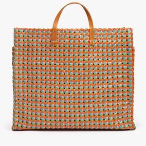 Clare V. Simple Tote Rattan Multi NWOT
